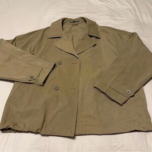 Zara Olive Cropped Trench Coat - Men’s